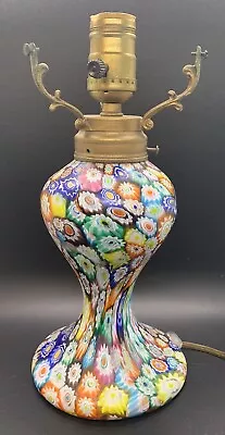 Vintage Italian Murano Millefiori Boudoir Mushroom Lamp Base • $49.95