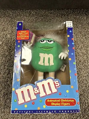 Green M&M Animated Christmas Display Figure In Box Works • $21.99