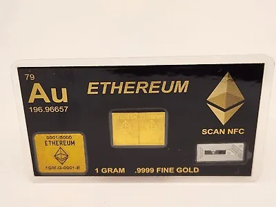 1 Gram Of Ethereum Gold Snap Bar GR Bar Gold Bullion Precious Metal .9999 Gold • $202.04