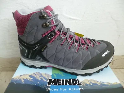 Meindl Ladies Hiking Boots Walking Boots Trainers Gore Tex Leather Grey New • £151.28