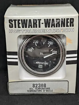 Nos Stewart Warner Deluxe 2 1/16  Case 140-320 Oil Temperature Gauge 82308 • $59.99