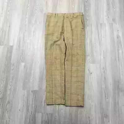 VINTAGE 70s 80s Plaid Chino Trouser Pants Size 32 X 28 Measured 1970s 1980s • $24.99