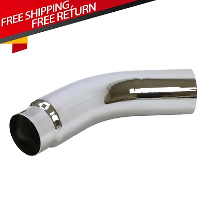 DIESEL EXHAUST CHROME TURNDOWN ELBOW TIP 4  Inch INLET 5  OUTLET 23  LONG • $87.99