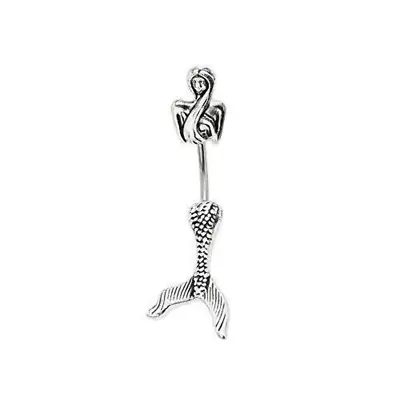 Belly Button Ring Navel Split Mermaid 316L Surgical Steel Body Jewelry • $9.99