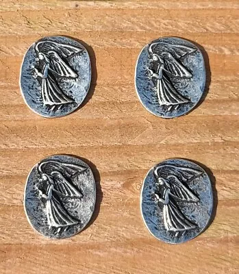 £9.50 • Buy Peace Angel Pocket Stone. Pewter 1  X 5/8 , Meditation, Focus, Angel Amulet.