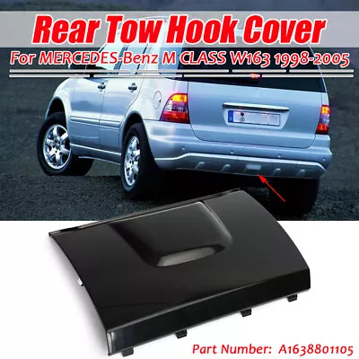 Black Rear Bumper Tow Hook Cover Cap For MERCEDES-BENZ W163 ML320 ML350 1998-05 • $24.50