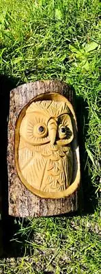 £12.95 • Buy 15/25cm Owl Carved Wood Log Fire Place Decoration Fair Trade Handmade