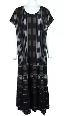 NEW $159 PURE J JILL US Women’s Plus 2X Black Multi Ikat 100% Cotton Maxi Dress • $79.99