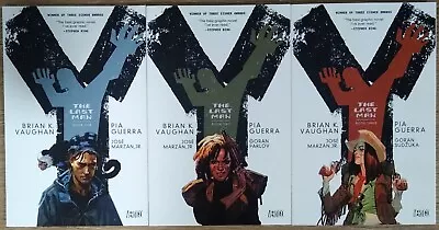 Y The Last Man Volumes 1-3 By Brian K. Vaughan Pia Guerra Jose Marzan Jr. • $29.99