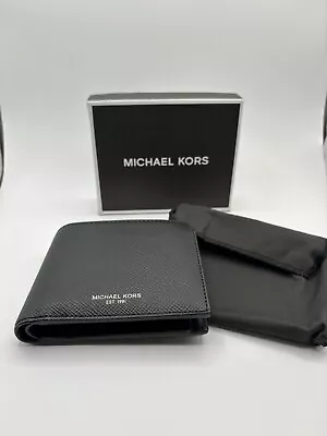 Men’s Michael Kors W Billfold Leather Wallet - Black New With Tag & Box Macys • $30