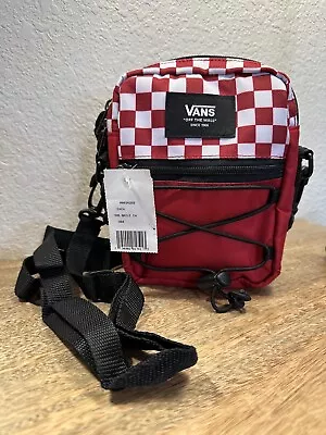 VANS MN Bail Shoulder Bag Red/White 7 L X 5.25 W X 2 D Inches NWT • $26.99