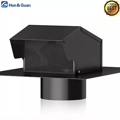 Hon&Guan 4/6in Removable Roof Vents Cap Roof Exhaust Soffit Air Vent With Damper • $42.70