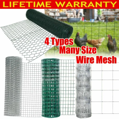 £27.50 • Buy PVC Coated Galvanised Steel Wire Garden Fencing Chicken Wire Mesh Rabbit Animal