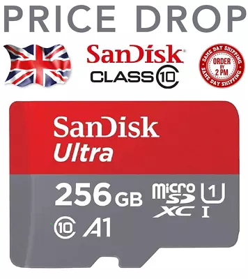 £21.44 • Buy SanDisk Ultra Micro SD 256GB SDXC Memory Card  For GoPro,Drone, Nintendo Switch
