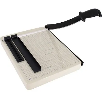 Paper Cutter Metal Base Guillotine Blade Trimmer For Office Home A4-12'' Cutter • £15