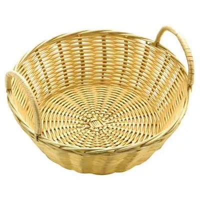 Poly Rattan Storage Baskets With Handle Wicker Woven Easter Display Hamper Gift • £6.49