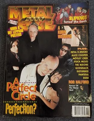 Vintage Metal Edge Magazine Vol 46 No 6 Oct 2000 - A Perfect Circle • $4.99