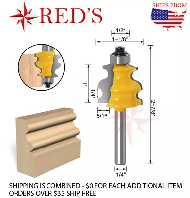 REDS Y80799-4 - 1  Decorative Molding Router Bit  1/4  Shank • $7.99