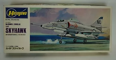 Vintage Hasegawa McDonnell-Douglas A-4F Skyhawk 1:72 Scale Model Kit • $17.95