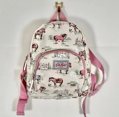 Cath Kidston Bag Backpack Ponies Horses Pink Mini School Bag Oil Cloth • £17.95