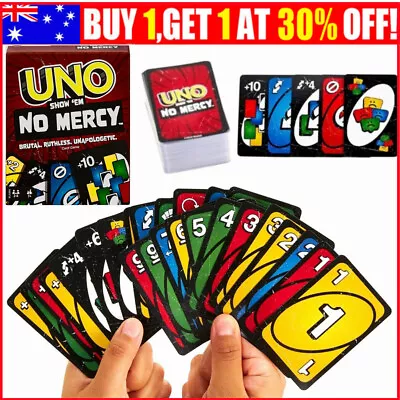 UNO- Show ‘em No Mercy Card Game For Kids Adults & Family Night Parties Travel • $11.99