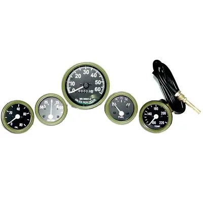 For Willys MB Jeeps Ford GPW Gauges Kit Speedometer Temp-Oil Fuel Ampere • $56.94