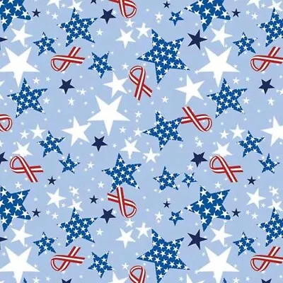 Carolina Creative Bandanna (Ribbons & Stars) 22  X 22  Patriotic USA America • $8.10