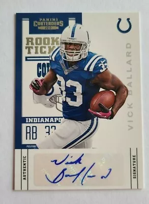 2012 Panini Contenders Vick Ballard Indianapolis Colts Mississippi State - Auto • $1.99