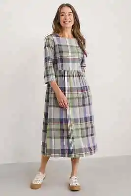 Seasalt Women's Dress - Multi Budehaven 3/4 Sleeve Midi Dress - Petite - Tree Bo • £25