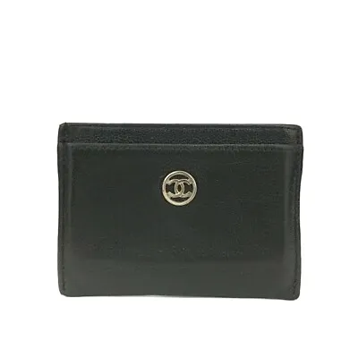 $5.50 • Buy CHANEL CC Logo Leather Card Case Holder Short Purse /3L0643