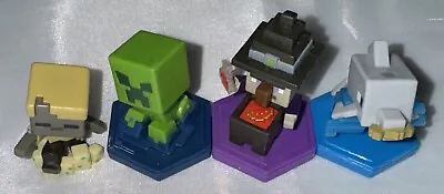 Mincraft Earth Boost Mini Figures Lot Of 4 - Dolphin Witch Creeper Zombie • $9.99