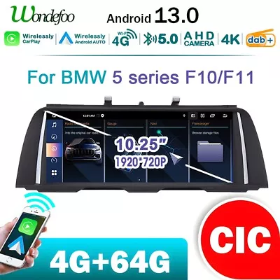 2DIN 10.25  Android 13 Car Radio Carplay For BMW 5 Series F10 F11 520i 4G64G CIC • $395.69