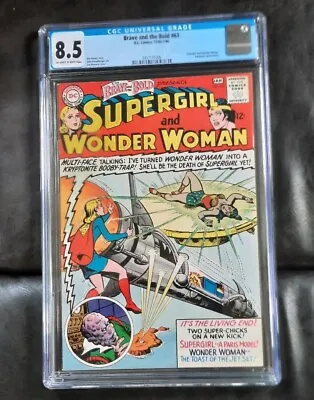 Brave & The Bold 63 CGC 8.5 Wonder Woman & Supergirl Cover Dig The Groovy 60s • $165