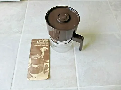 Vintage 1981 Raytheon Brown Glass Micro21 Microwave Coffee Maker & Instructions • $19.99