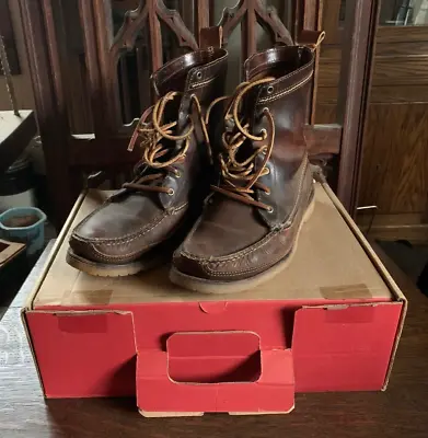 Red Wing J Crew Wabasha 4592 Moc Style Leather Boots Size 9.5 E Read • $110