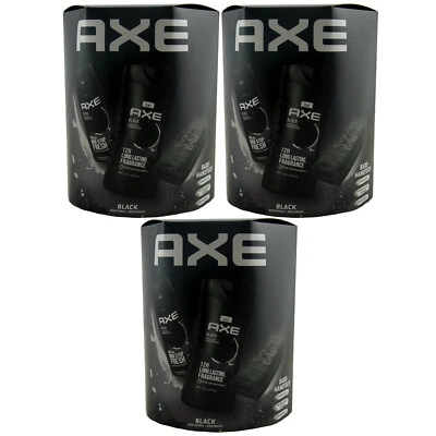 £48.52 • Buy Axe Black Gift Set 3 Set` S= 3 X Shower Gel + 3 X Deodorant/Bodyspray Towel