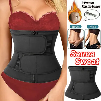 Waist Trainer Cincher Trimmer Sweat Belt Slim Body Shaper Yoga Sauna Shapewear • £7.79