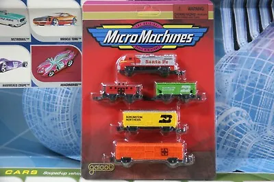 MICRO MACHINES GALOOB Mini Plastic Train 5 PCS SET NEW IN THE BOX • $7.99