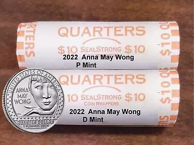 2022  Anna May Wong - 1 P & 1 D Uncirculated  Bank 2 Roll Set **CLOSE OUT ** • $39.95