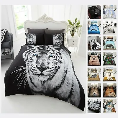 £16.99 • Buy 3D Duvet Cover Set Animal Bedding Quilt With Pillowcase Single Double King Sizes