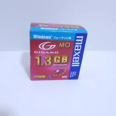 MAXELL GIGAMO MO 1.3GB Magneto Optical Disk Windows Format Lot Of 5 JAPAN New • $67.80