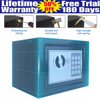 Safe Large Digital High Security Electronic Steel Home Cash Rated Top Safety Box • £25.30