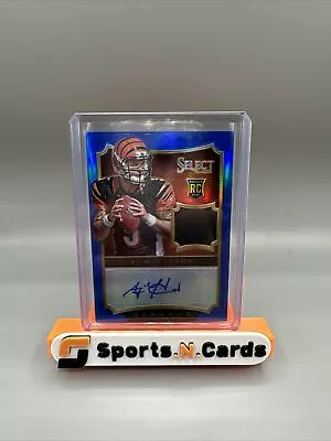 2014 Panini Select Blue Prizm Jersey Auto AJ McCarron #206 Rookie #d /20 Bengals • $24.99