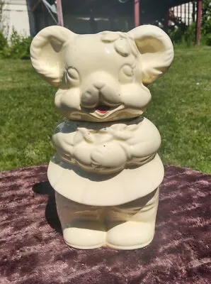 Vintage Turnabout Mouse Double Headed Pottery Cookie Jar 12  Tall • $39.95