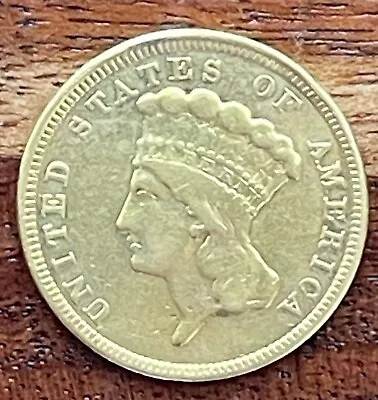 1854 $3 Gold Coin - Altered Surface • $5.50