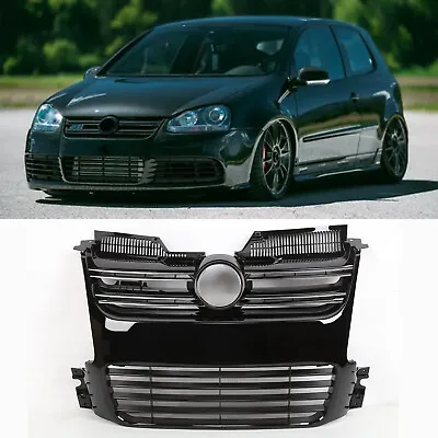 Gloss Black R32 Style Front Air Intake Grille For VW Golf 5 V MK5 2005-2009 • $259.50