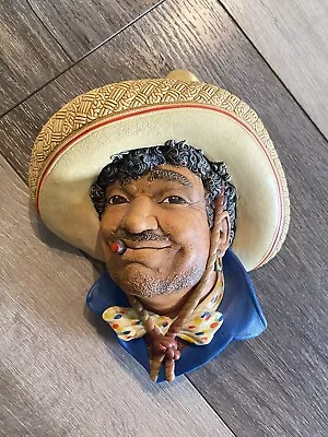 Vintage Bossons Congleton England Chalkware Pancho Head England 1960 • $25