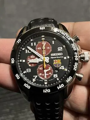 SEIKO Watch Chronograph FC Barcelona  The Battery Is Dead  • $373.72