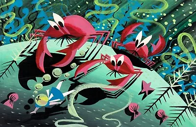 Mary Blair Disney Alice In Wonderland Crabs Under The Sea Concept Poster • $19.49