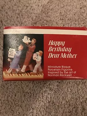 Norman Rockwell Happy Berthday Dear Mother Figurine  Museum Collection CIB • $15